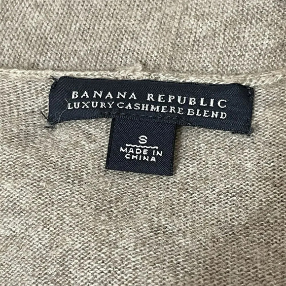 Banana Republic Luxury Cashmere Wool Blend Open Front Cardigan academia Size S - Picture 4 of 7